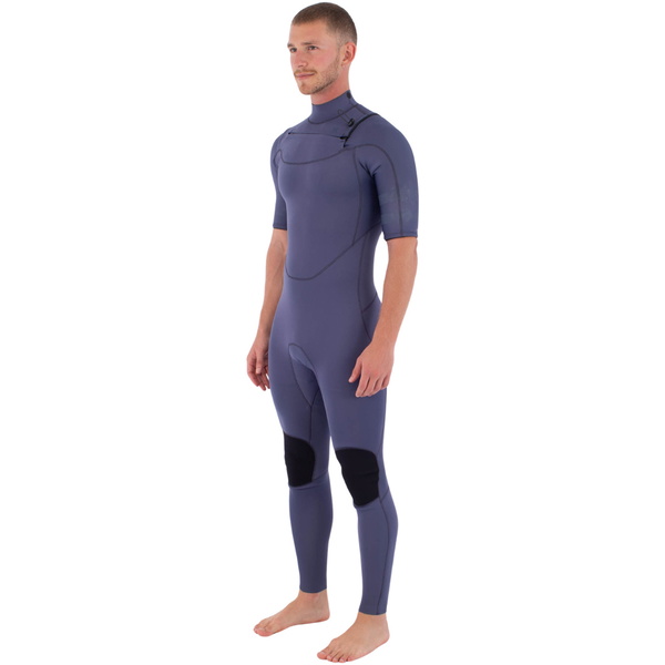 2026 Hurley Hombres Air 2/2mm Manga Corta Chest Zip Neopreno MFS0013212 - Destroyer